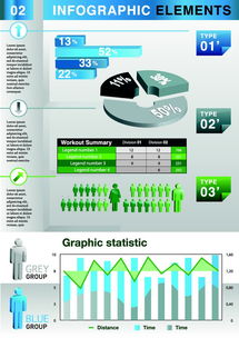 矢量商务信息图表在金融信息咨询服务中的应用